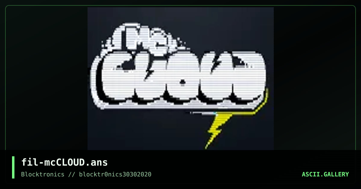 MC Cloud, by filth, 2020