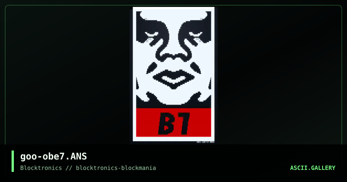 obey b7, by mypalgoo, 2020
