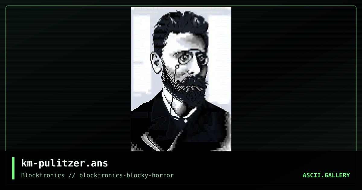 Joseph Pulitzer, by kirkman, 2019