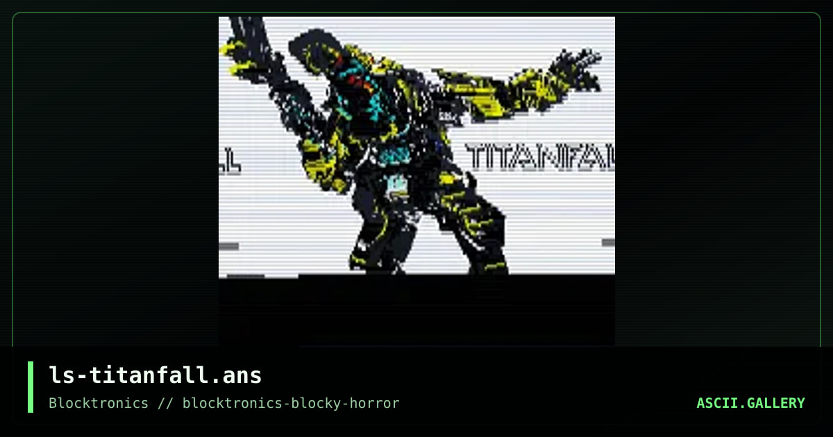 Titanfall, by slothy, 2019