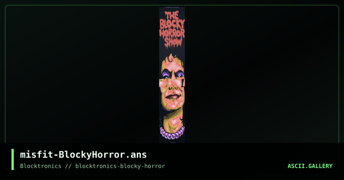 BLOCKY HORROR, by misfit, 2019