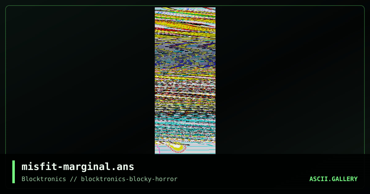Marginal, by misfit, 2019