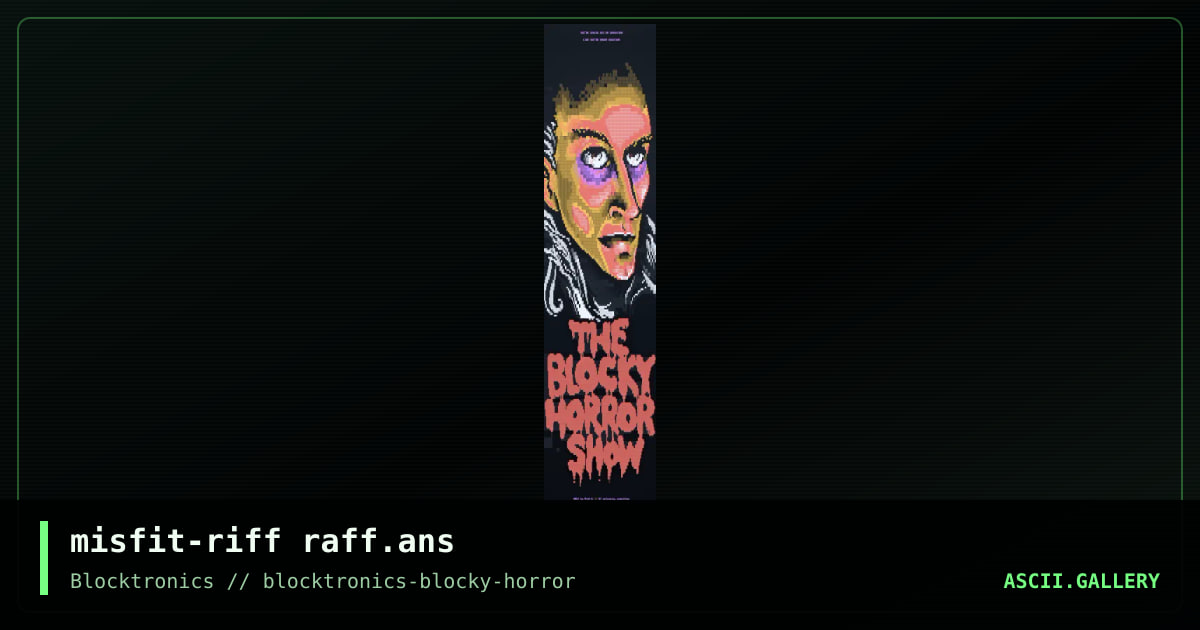 BLOCKY HORROR, by misfit, 2019