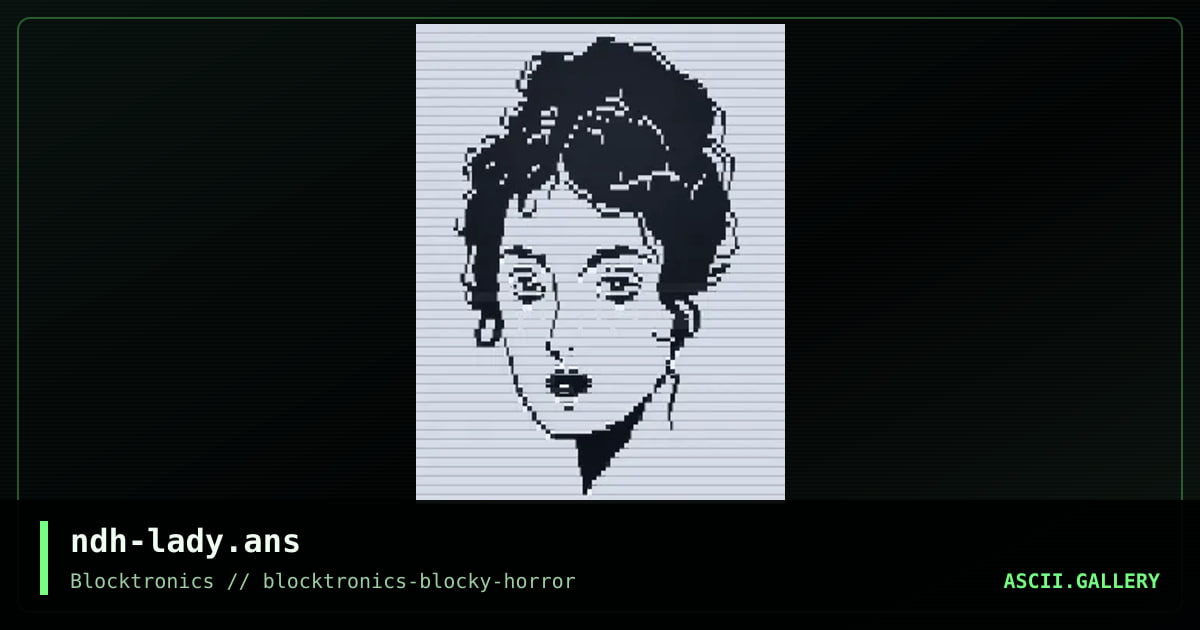 Lady, by ndh, 2019