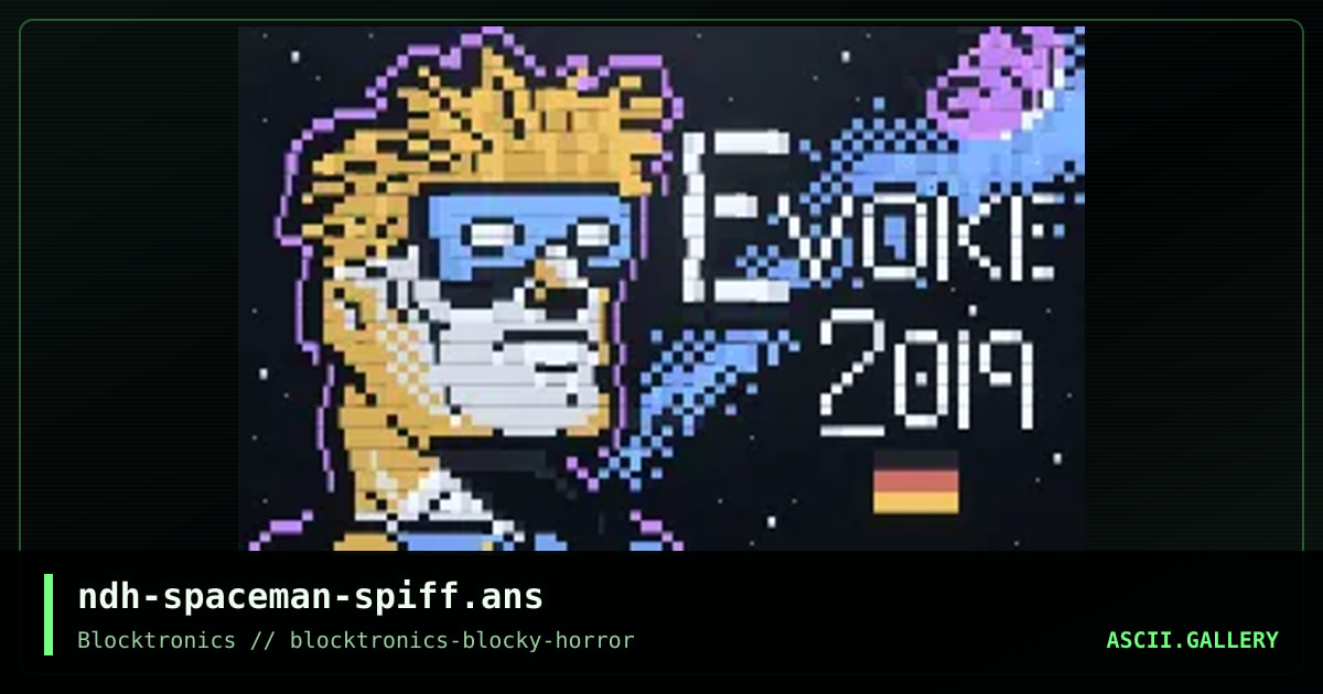 Spaceman Spiff, by ndh, 2019