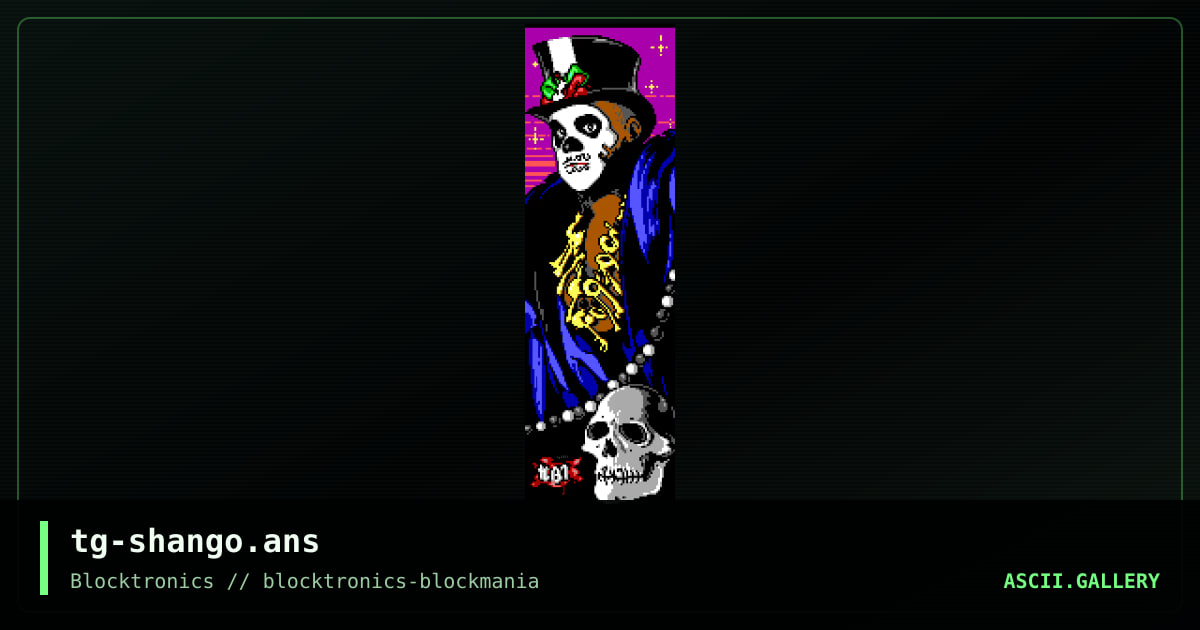 Papa Shango, by toon goon, 2020
