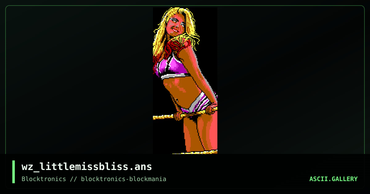 Little Miss Bliss, by whazzit, 2020