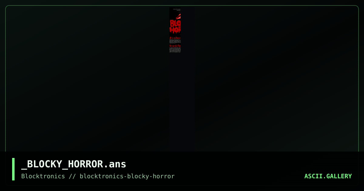 Blocky Horror Info, by alpha king, misfit, 2019