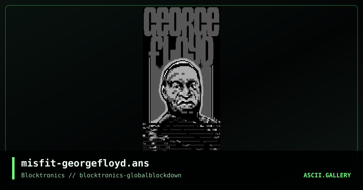 George Floyd, by misfit, 2020