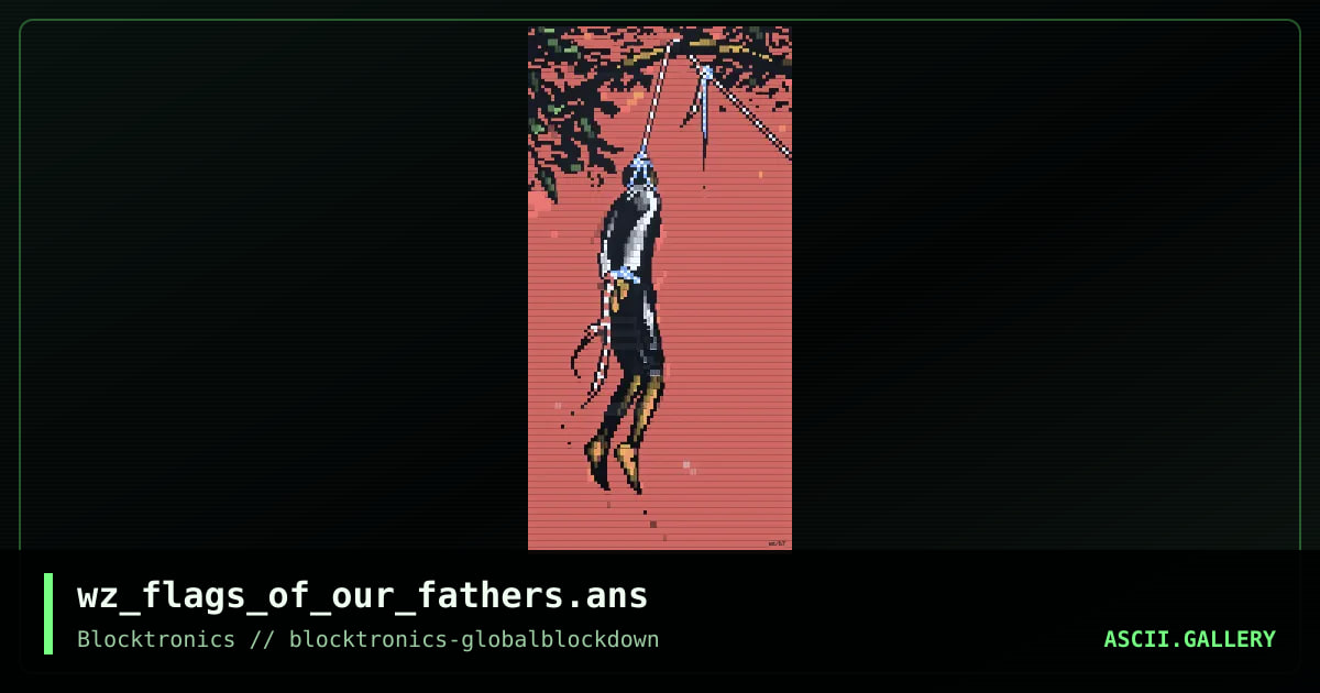Flags of Our Fathers, by whazzit, 2020