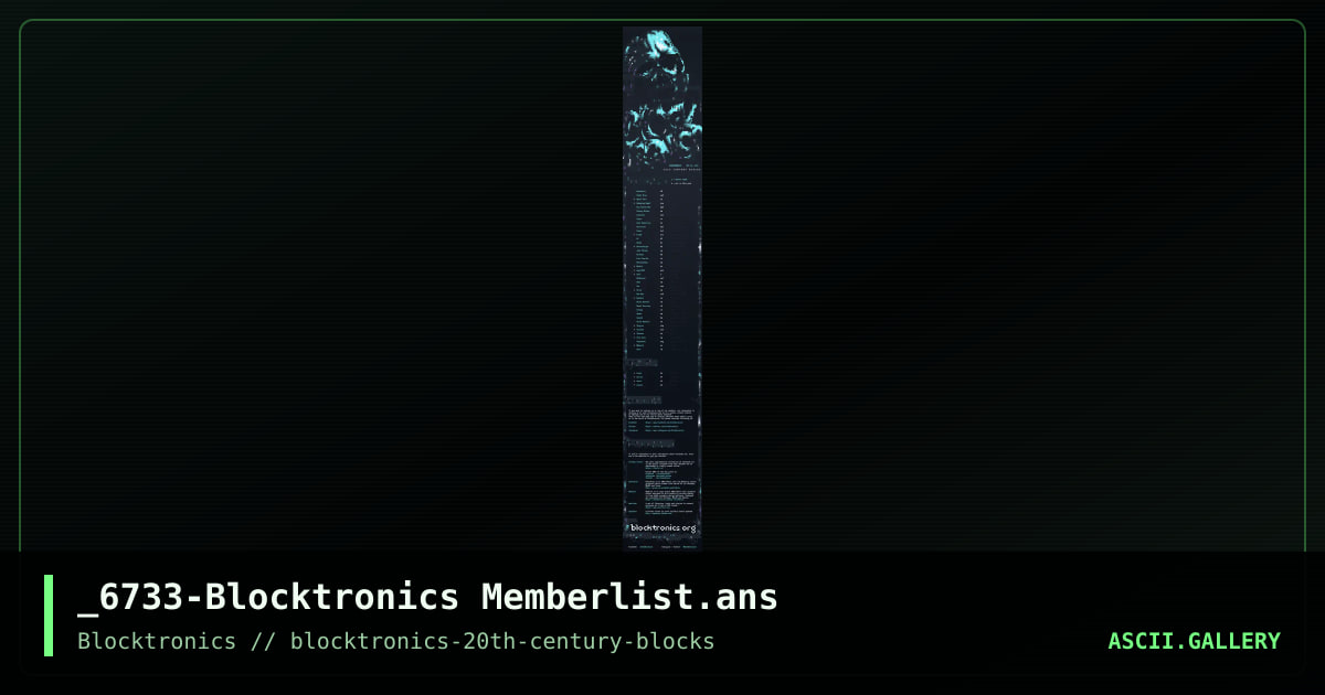 6733: 20th century blocks (members), by nail, 2020