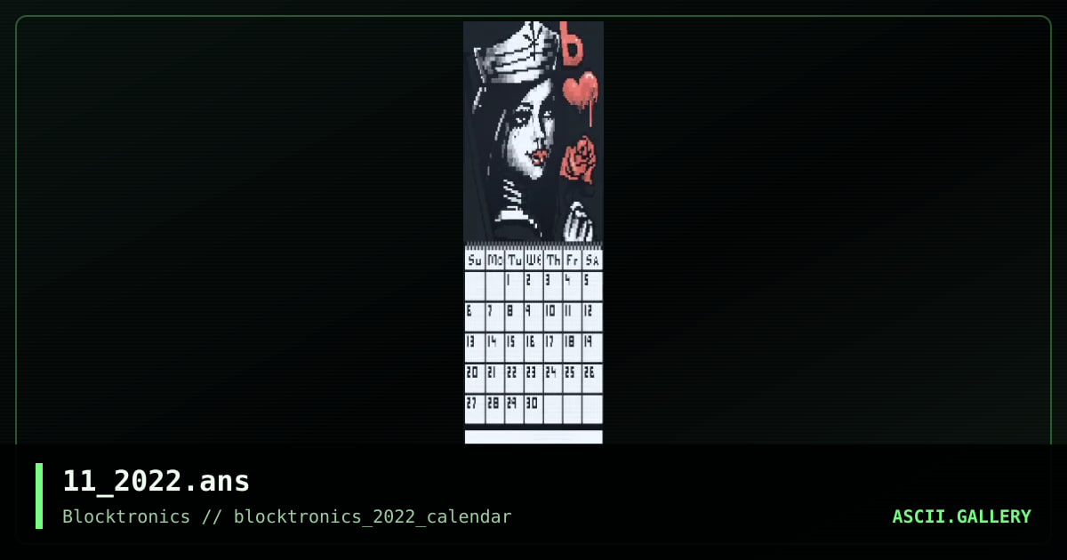 Blocktronics Calendar, by the knight, 2022