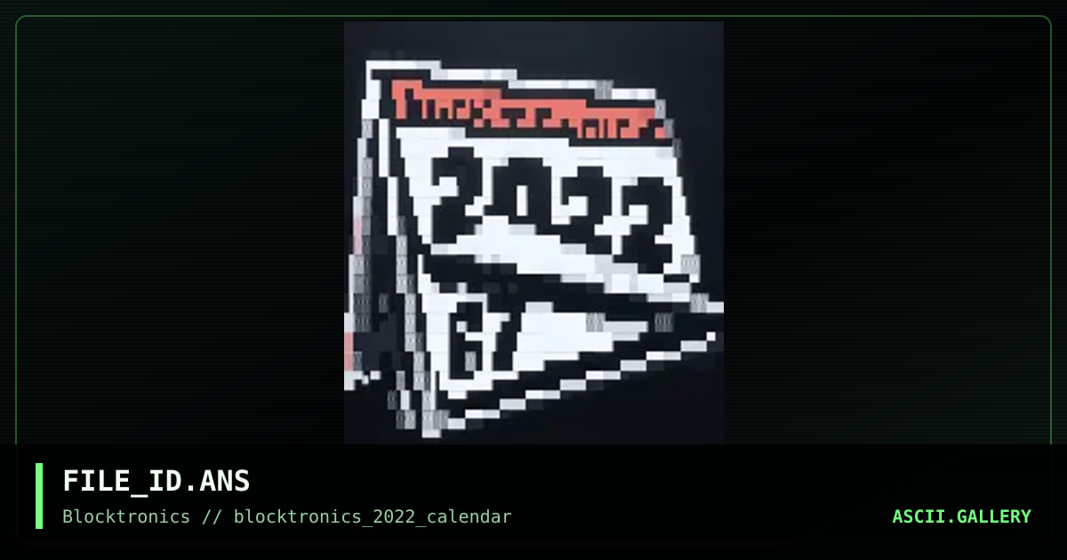 File_id.diz Colored, by blocktronics, 2022