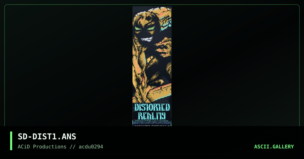 Distorted Reality, by hannibal lecter, sand, 1994