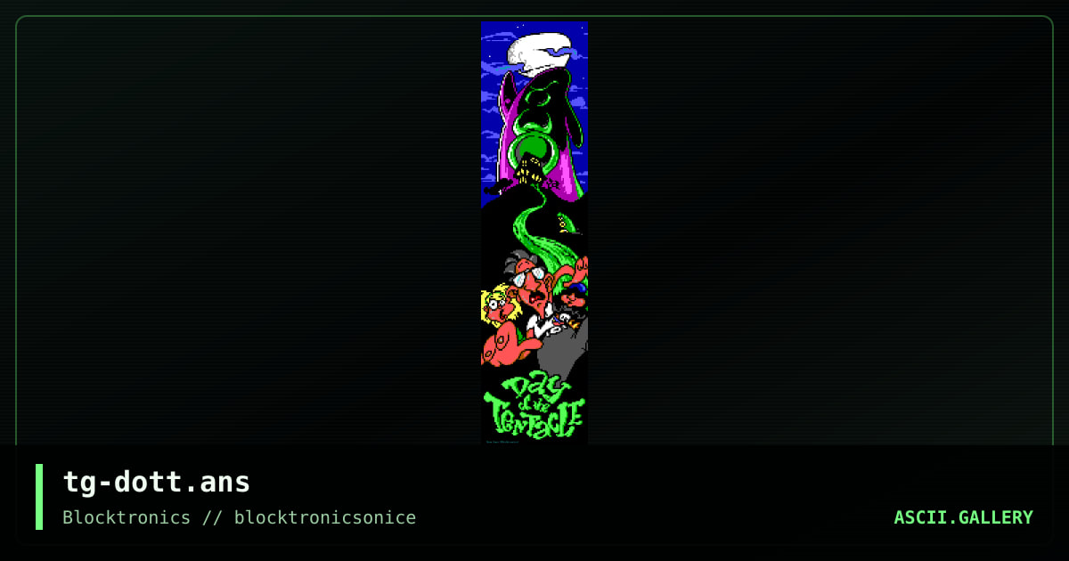 Day of the Tentacle, by toon goon, 2022