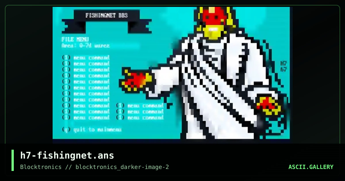 h7-fishingnet.ans, by h7, 2017