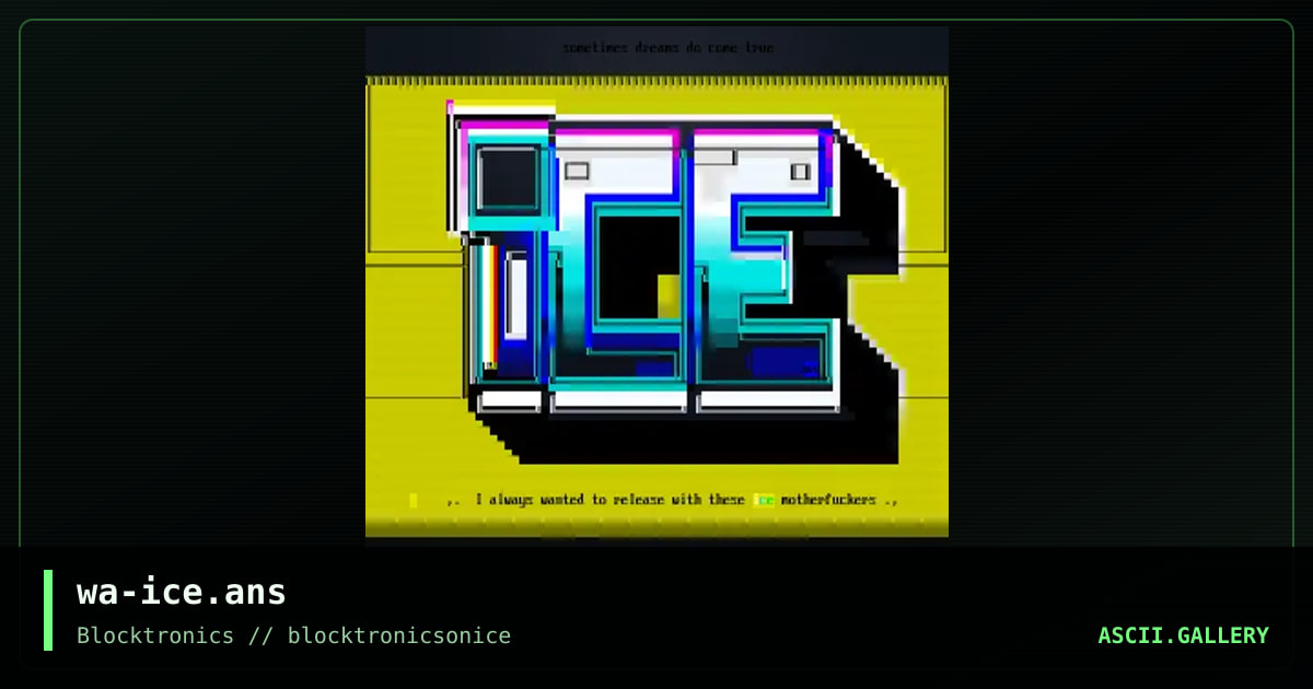 ICE, by warpus, 2022