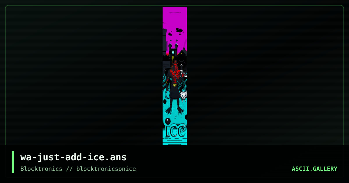 just add iCE, by warpus, 2022