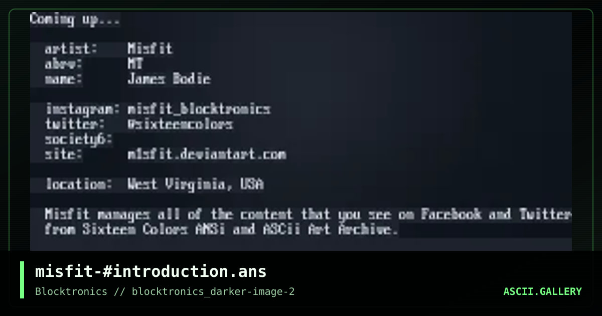 misfit-#introduction.ans, by untagged, 2017