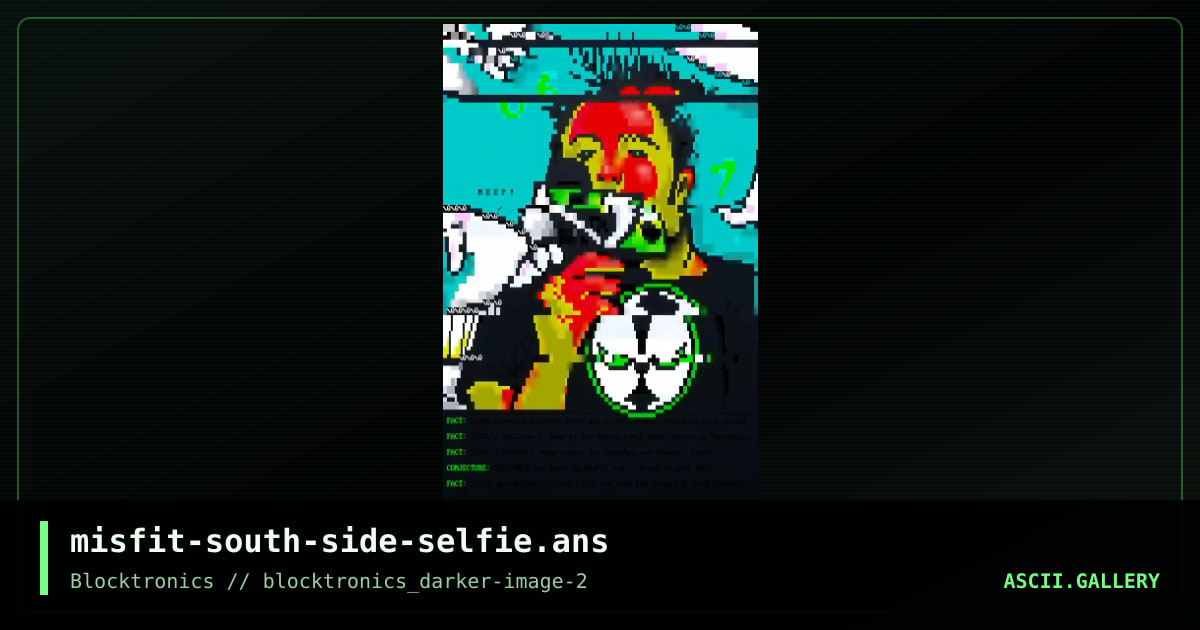 misfit-south-side-selfie.ans, by misfit, 2017