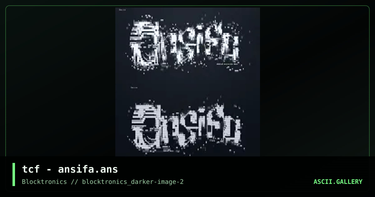 tcf - ansifa.ans, by tcf, 2017
