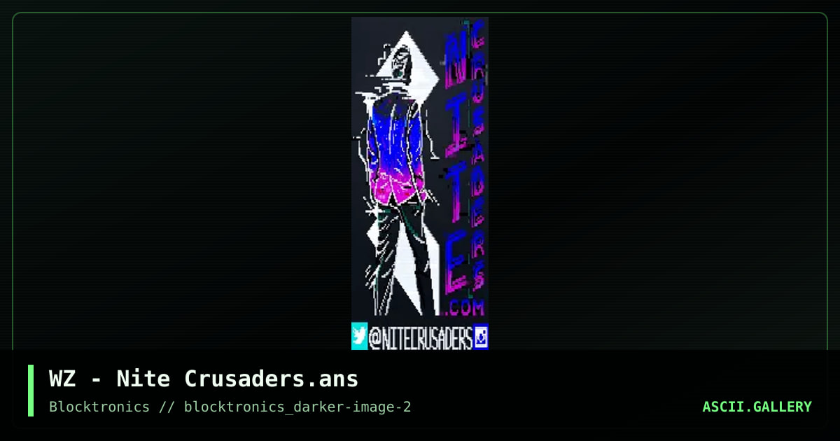 Nite Crusaders, by whazzit, 2017