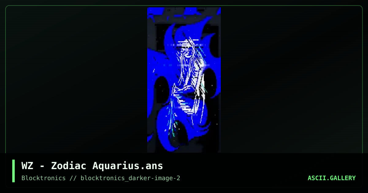 Aquarius, by whazzit, 2017