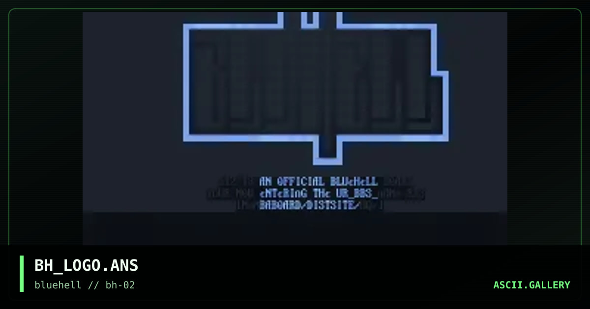 BH_LOGO.ANS, by crusader, 1996