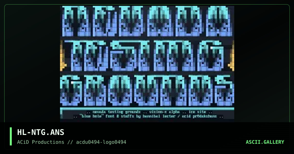HL-NTG.ANS, by hannibal lecter, 1994
