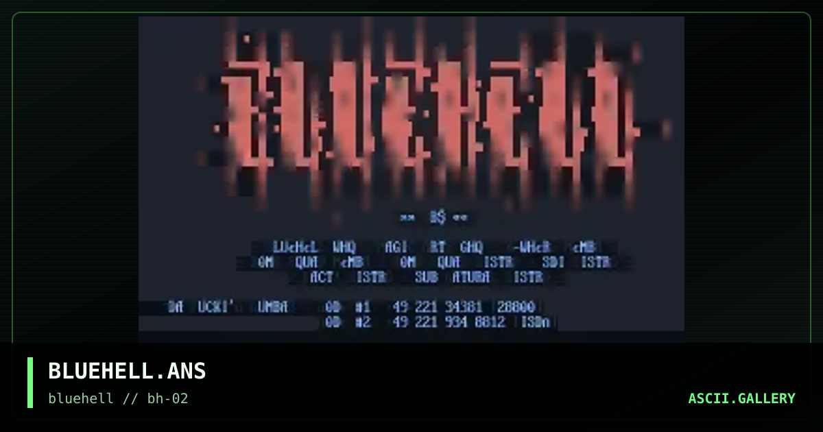 BLUEHELL.ANS, by crusader, 1996
