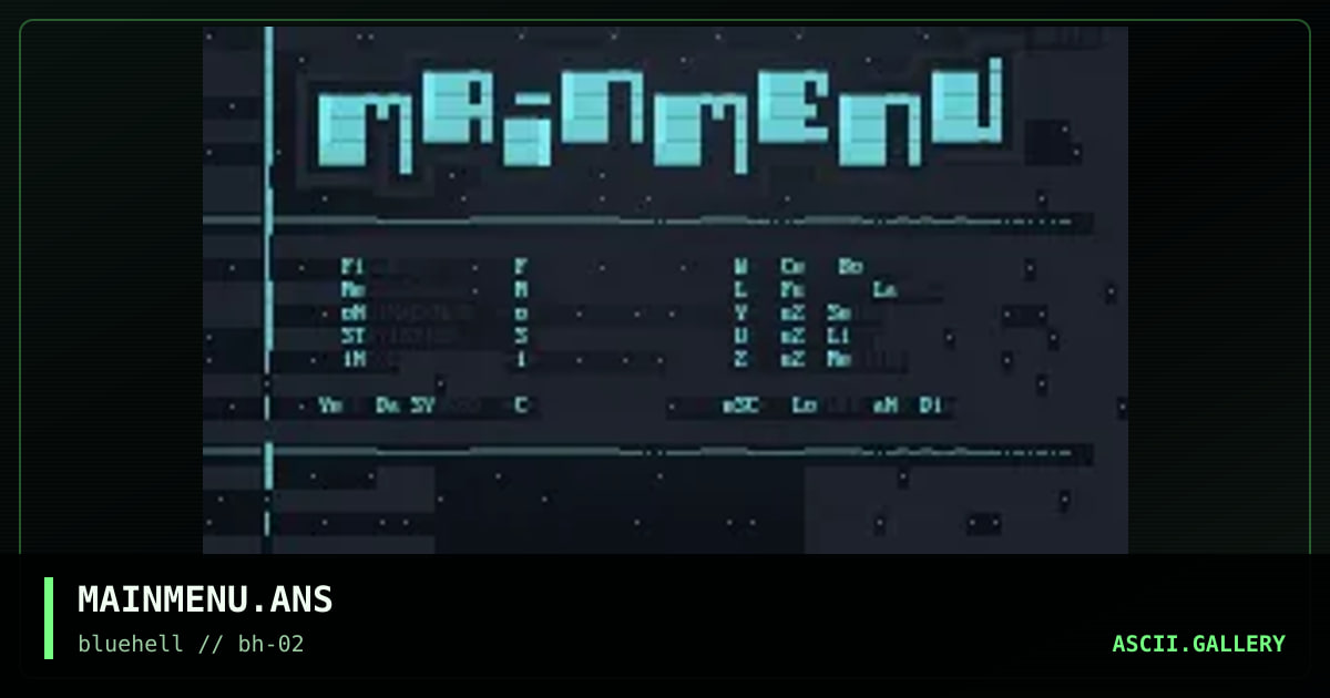 MAINMENU.ANS, by untagged, 1996