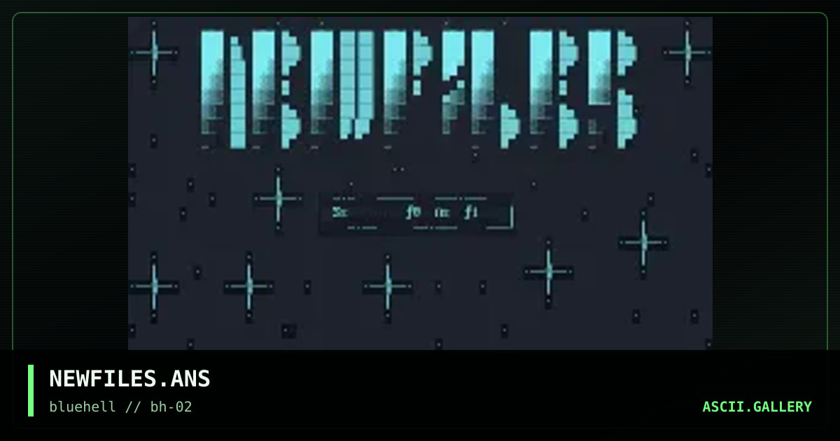 NEWFILES.ANS, by untagged, 1996