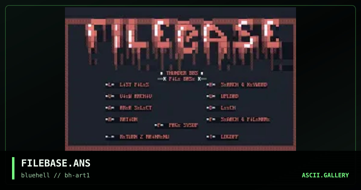 FILEBASE.ANS, by untagged, 1996