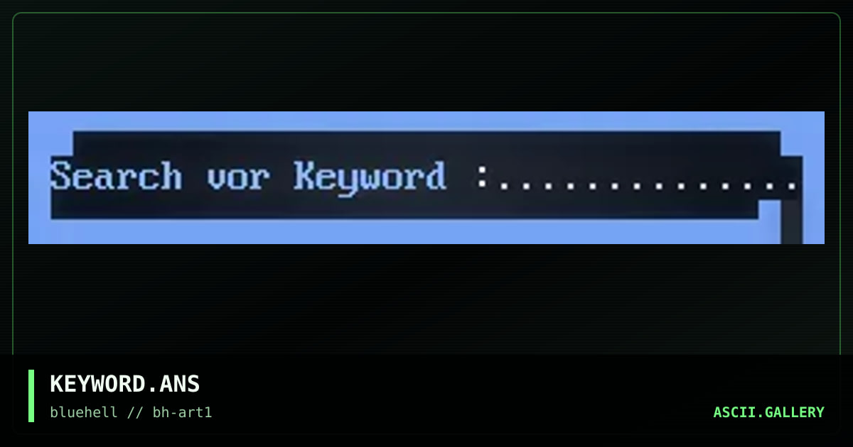 KEYWORD.ANS, by untagged, 1996