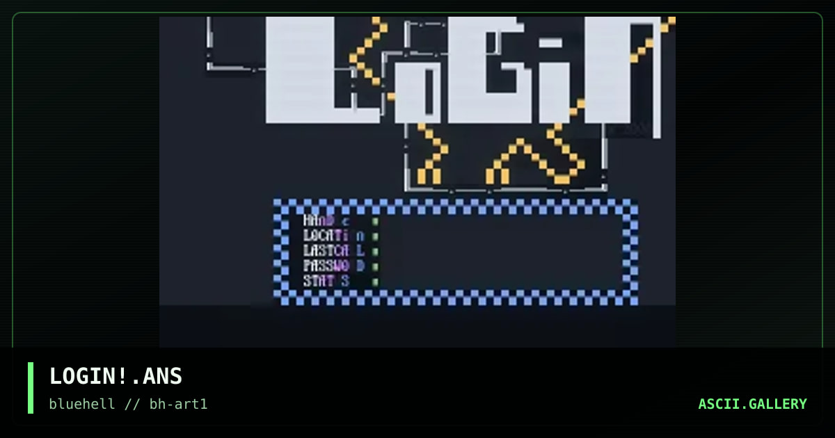 LOGIN!.ANS, by x2000, 1996