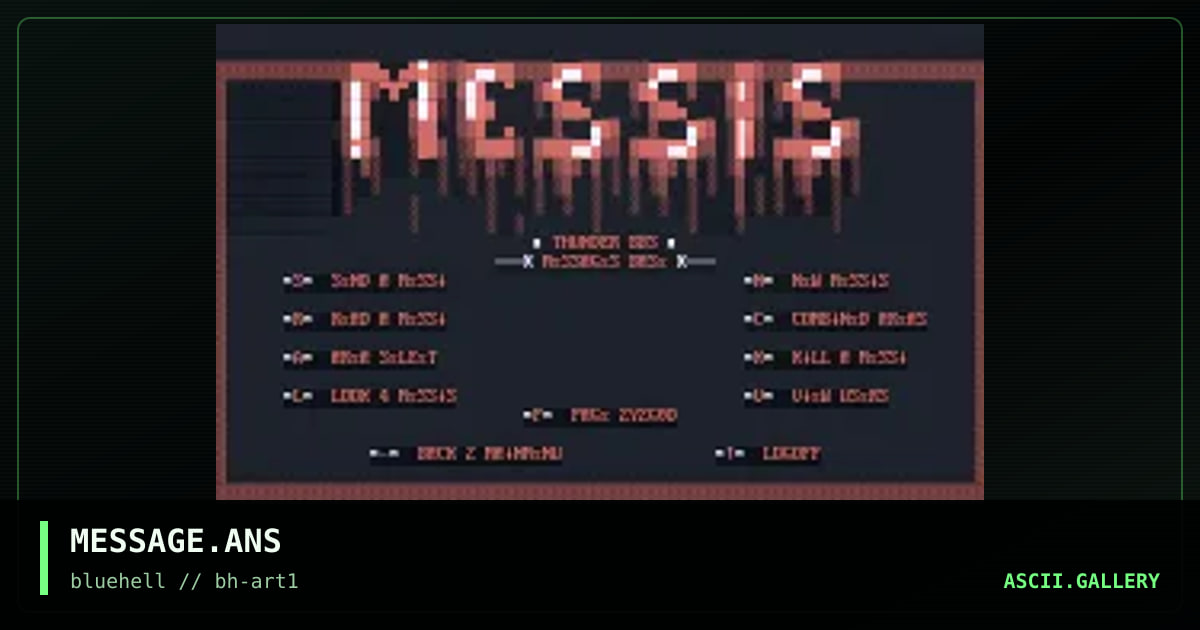 MESSAGE.ANS, by untagged, 1996