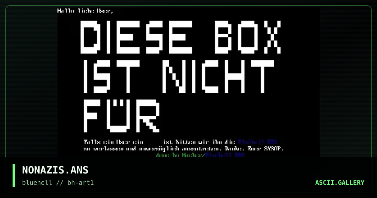 NONAZIS.ANS, by hacker-bh, 1996