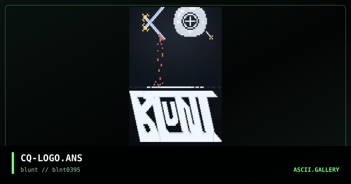 BLuNT Logo #1, by the conquistador, 1995