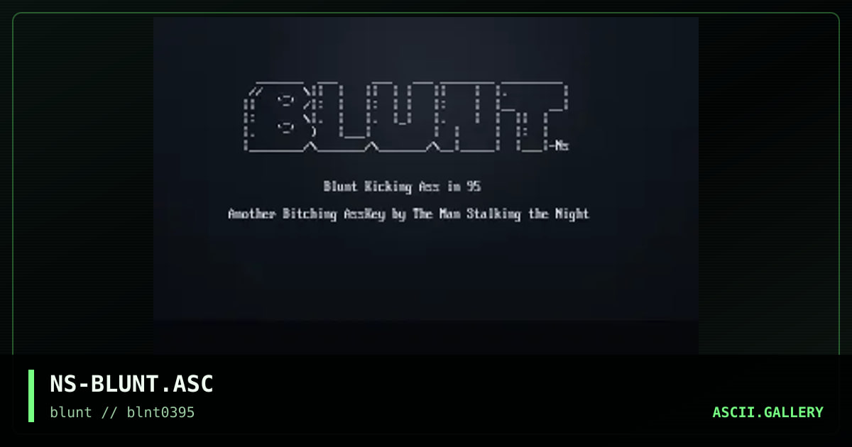 Another K-RaD BLuNT Logo, by nightstalker, 1995