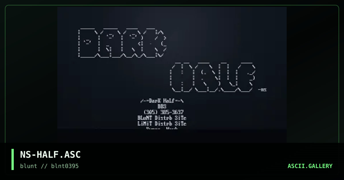 The Dark Half, by nightstalker, 1995