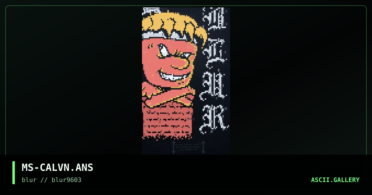 maturing demented calvin, by mr sandman, 1996