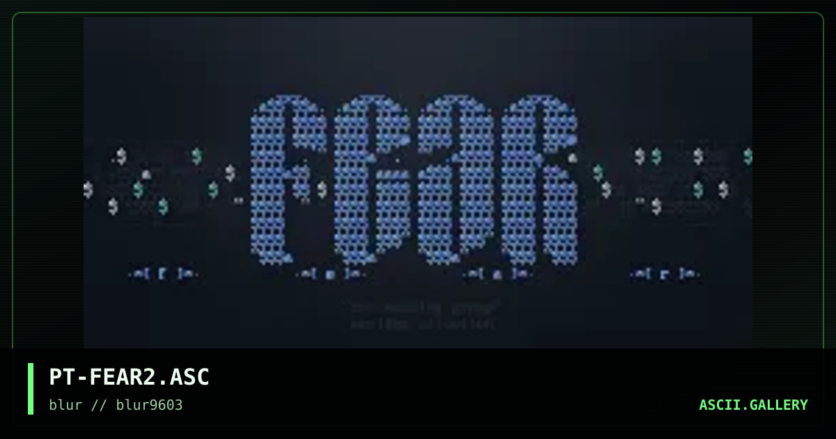Fear f00!, by prestige, 1996