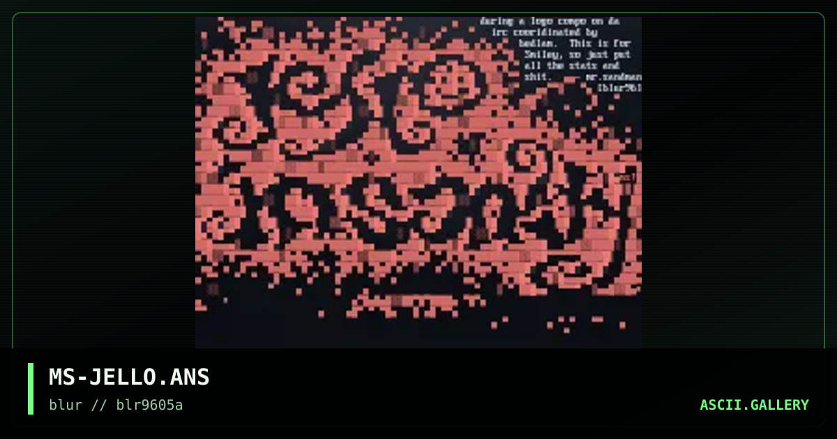 jello insanity logo, by mr sandman, 1996