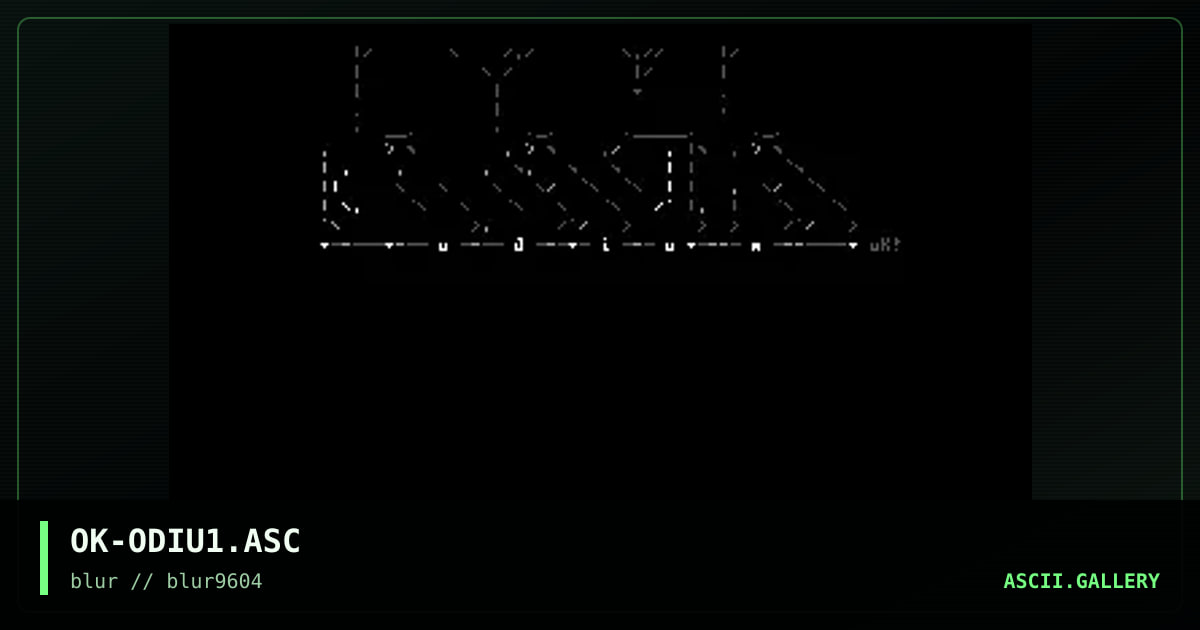 od1um promotional ascii, by outkast, 1996