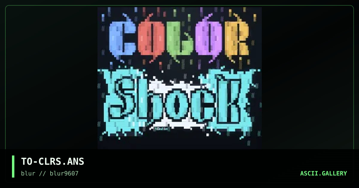 Color Shock, by toadie, 1996
