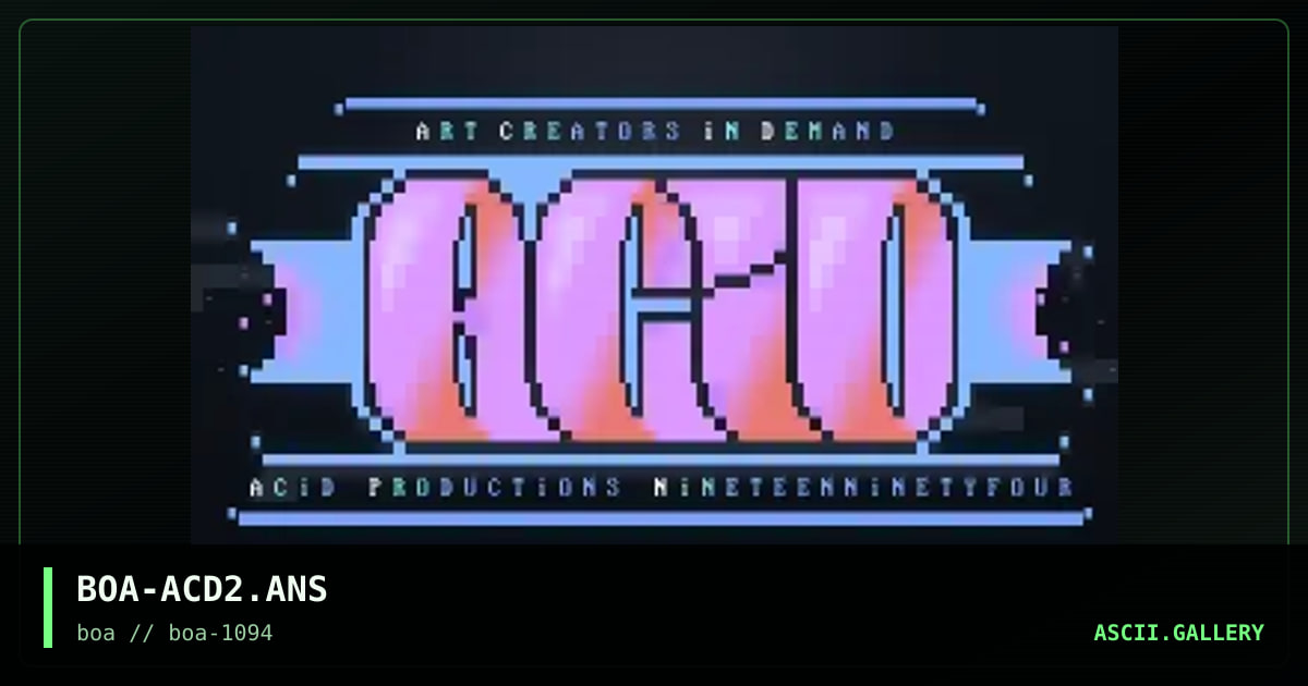 BOA-ACD2.ANS, by boa, 1994