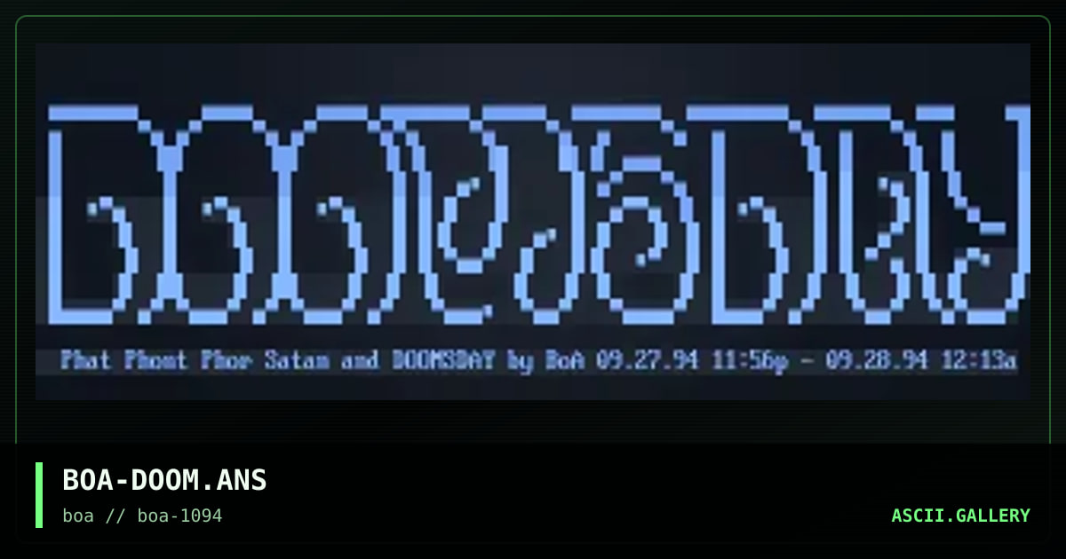 BOA-DOOM.ANS, by boa, 1994