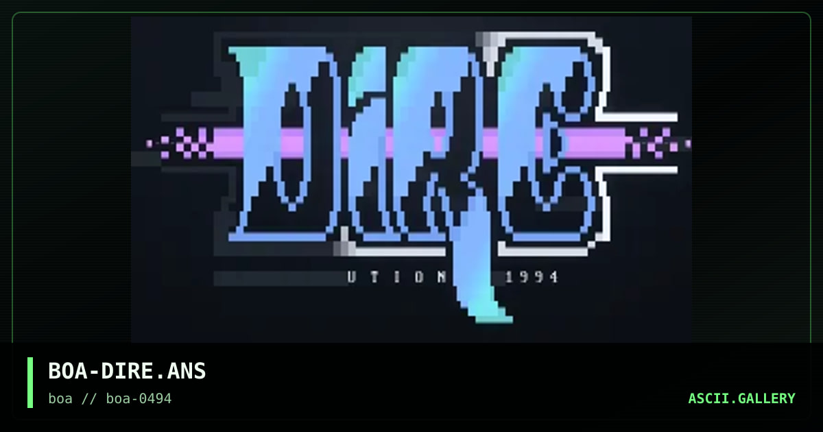 BOA-DIRE.ANS, by boa, 1994