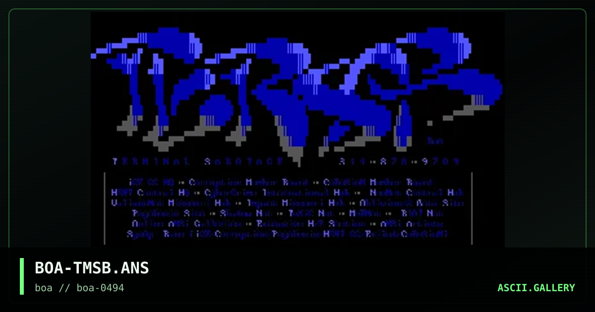 BOA-TMSB.ANS, by boa, 1994