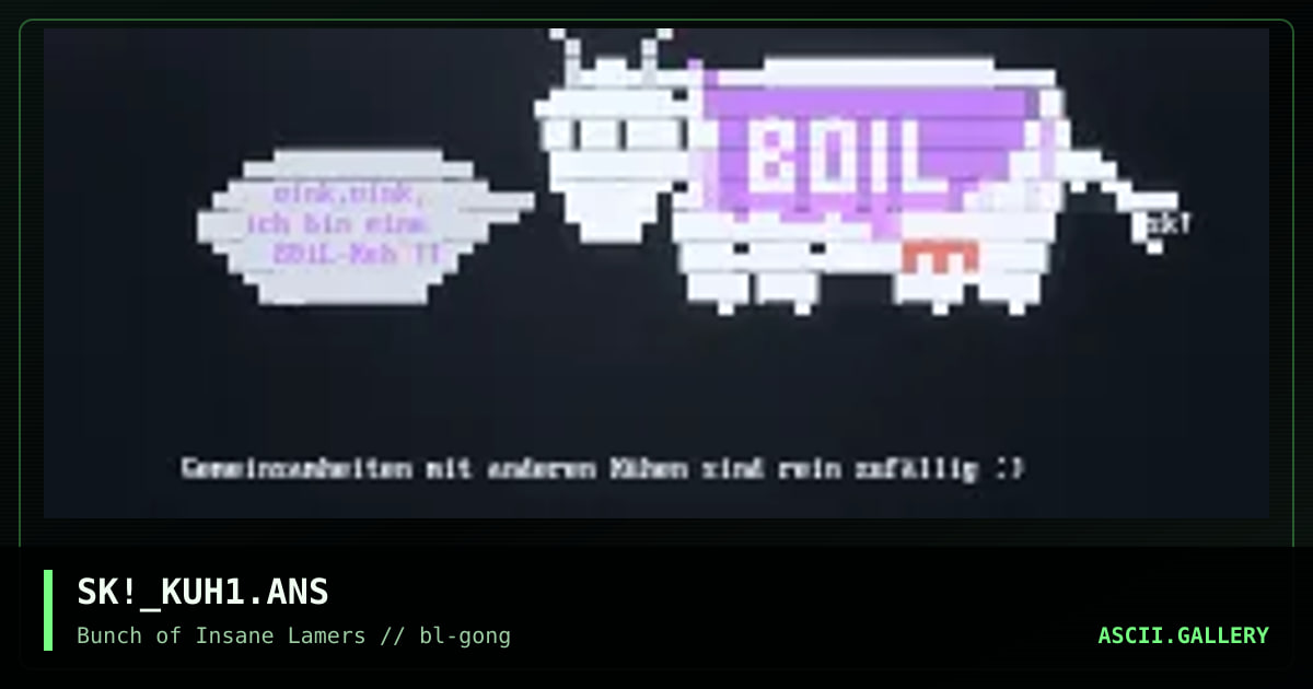 die Kuh 1, by schlumpfkiller, 1997